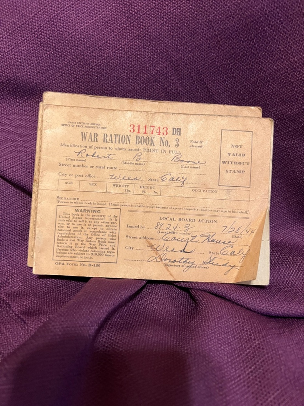 Vintage War Ration Book No.3 (3 books)